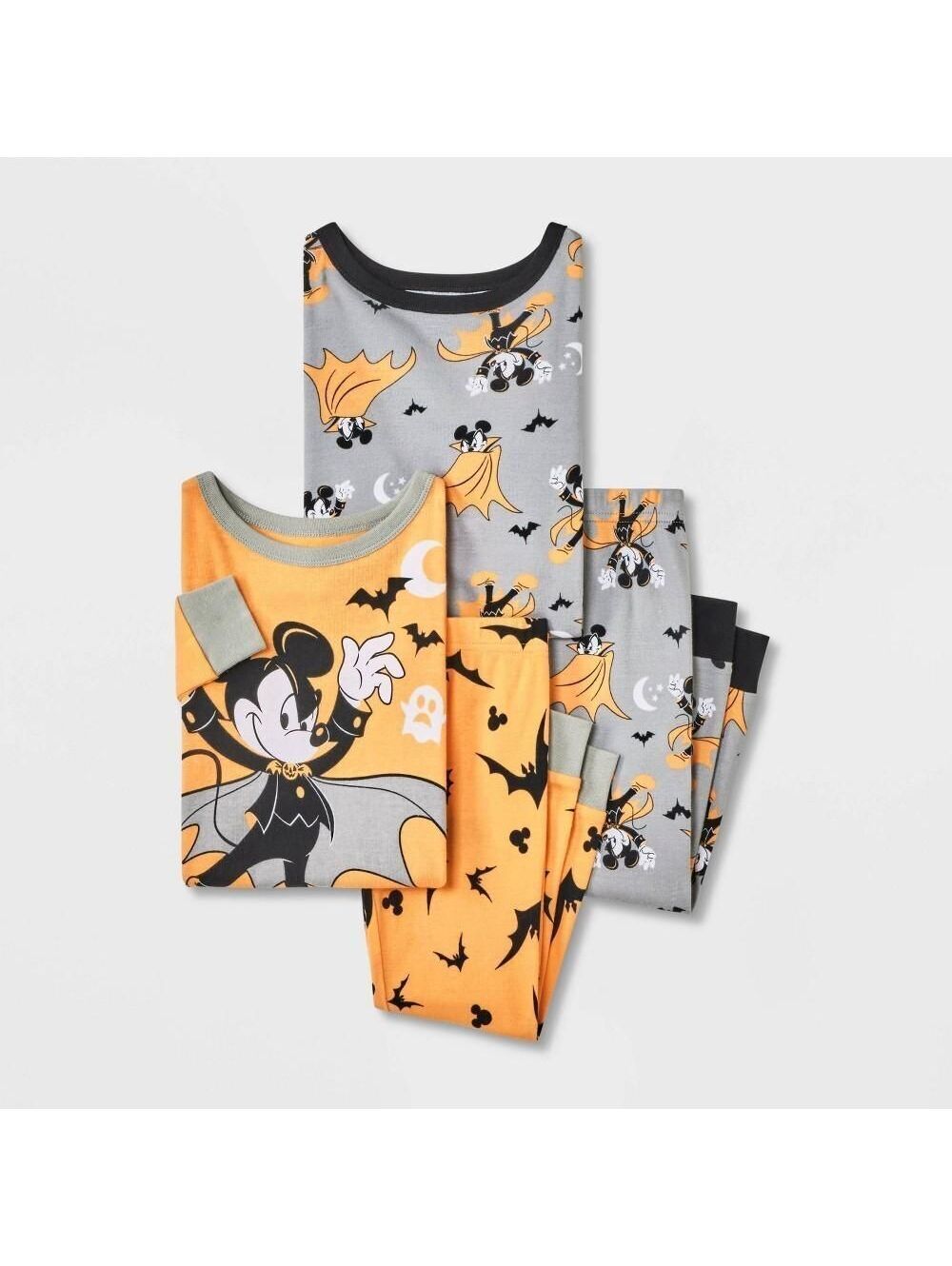 Toddler Boys' 4pc Mickey Mouse & Friends Cotton Halloween Pajama set 2T